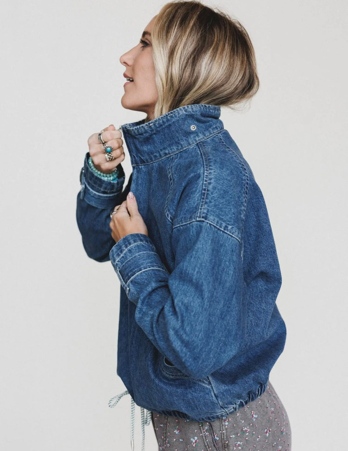 JACKET DENIM CUELLO CHIMENEA