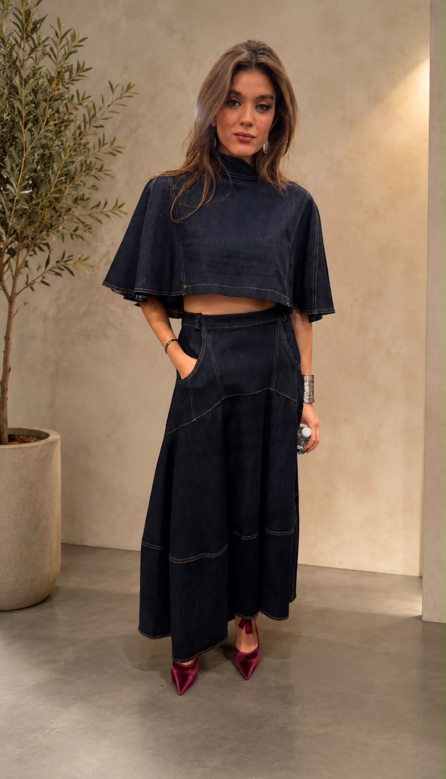 SET DENIM FALDA