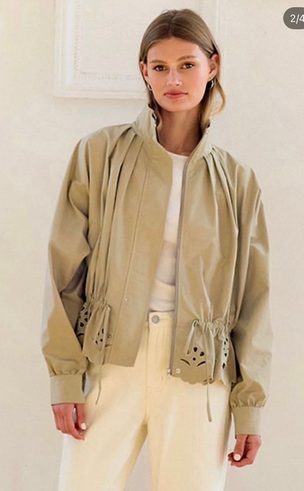 JACKET GABARDINA CAQUI