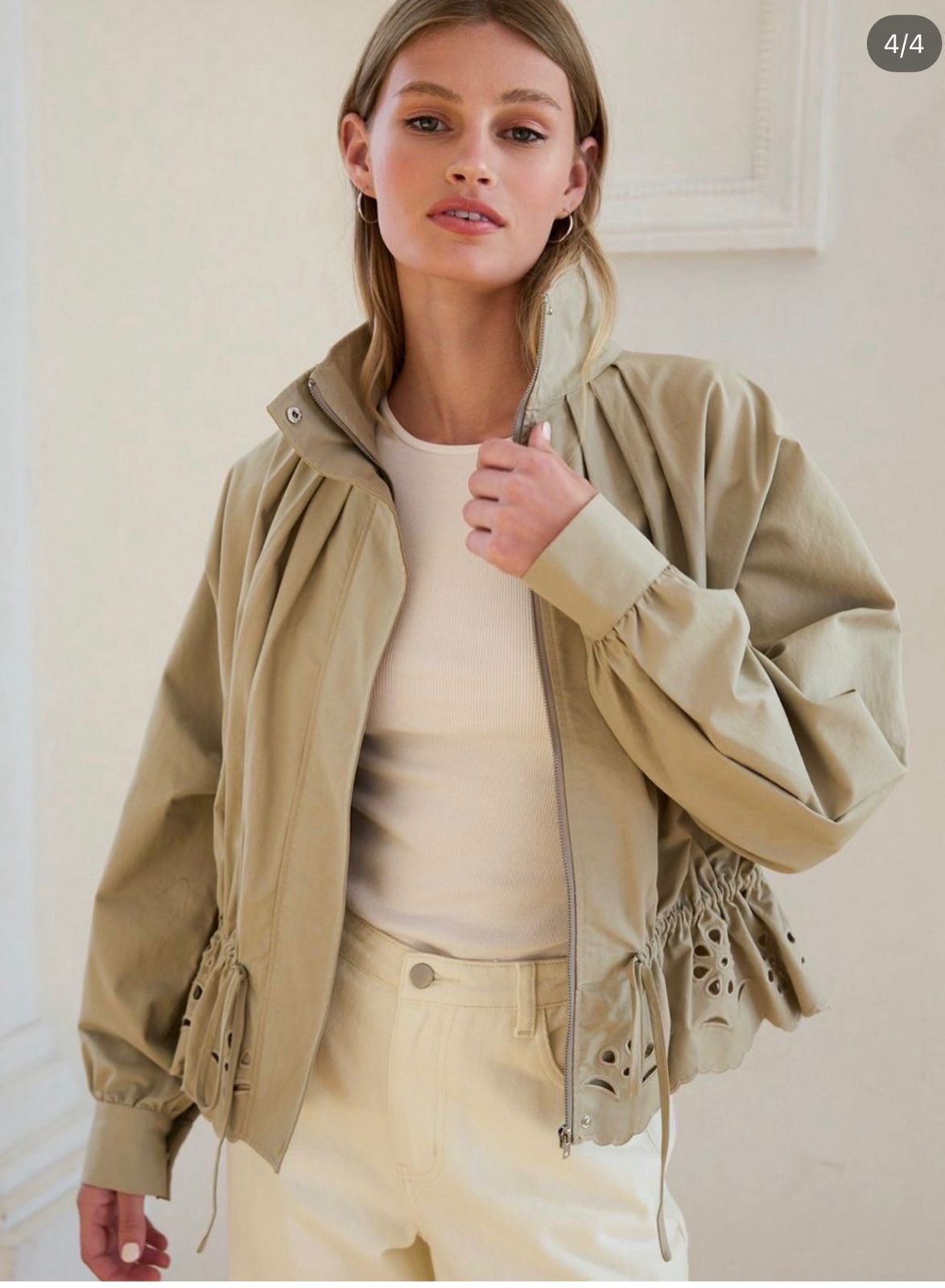 JACKET GABARDINA CAQUI