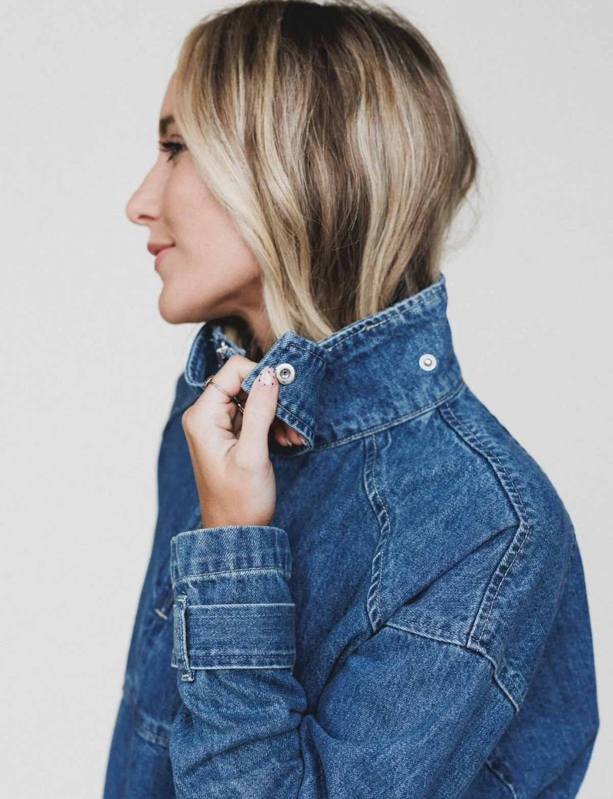 JACKET DENIM CUELLO CHIMENEA