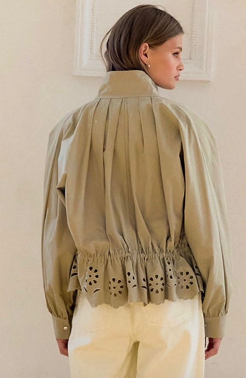 JACKET GABARDINA CAQUI