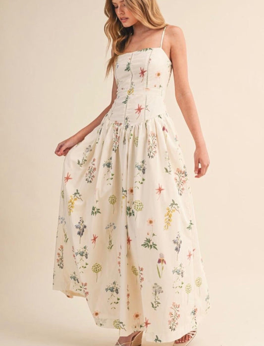 VESTIDO MIDI FLORES