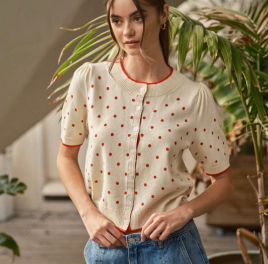 BLUSA DOTS ROJOS