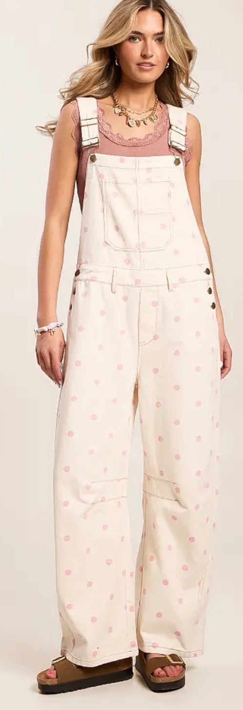 OVEROL DOTS PINK BABY