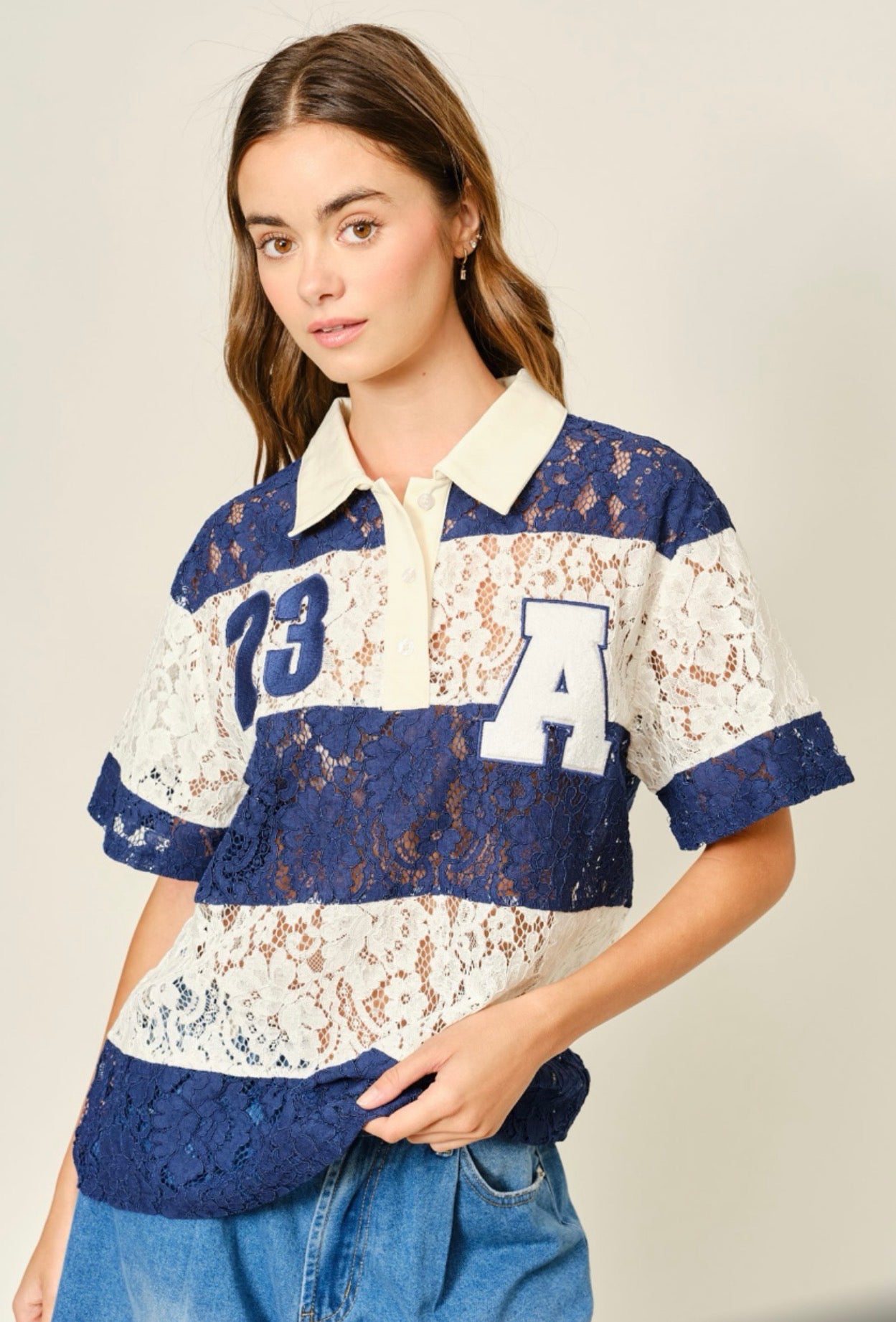 PLAYERA LACE TIPO POLO