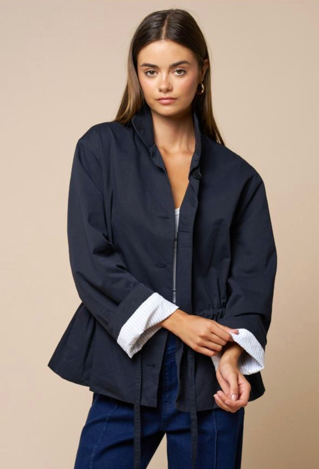 JACKET GABARDINA AZUL