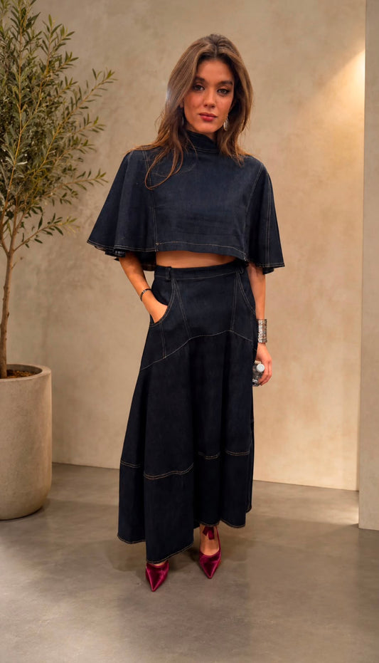 SET DENIM FALDA